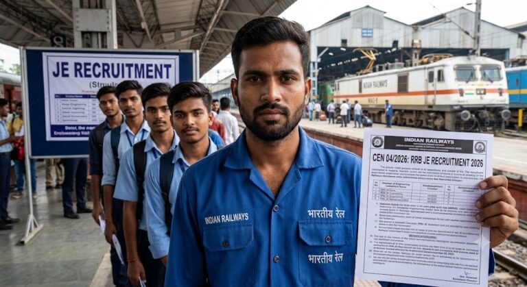 RRB JE Recruitment 2026: इंजीनियरिंग युवाओं के लिए रेलवे में बड़ा मौका! 4,098 पदों पर बंपर भर्ती का ऐलान, देखें पूरी डिटेल