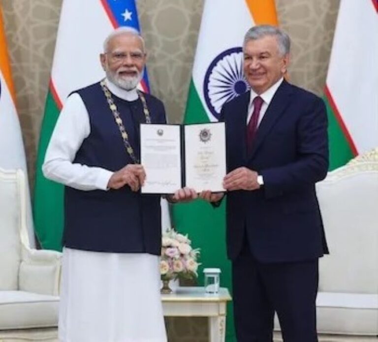 पीएम मोदी को उज्बेकिस्तान का सर्वोच्च सम्मान, 36वीं बार वैश्विक मंच पर बजा डंका